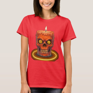 Gothic Melting Skull Candle Women's T-Shirt - Spoo
