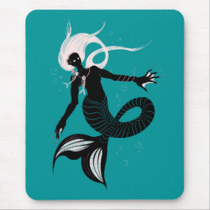 Gothic Mermaid Dark Fantasy Sea Creature Mouse Mat