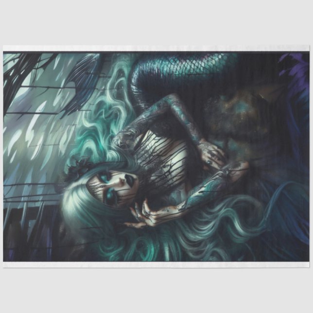 Gothic Mermaid Tissue Paper (Front)