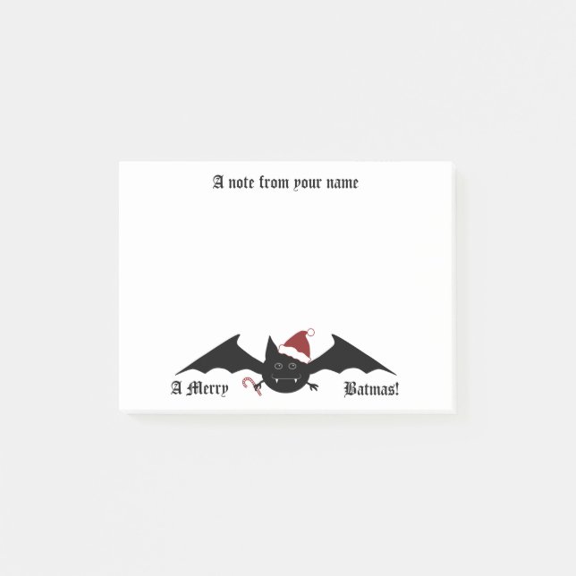 Gothic Merry Batmas cute Post-it Notes (Front)