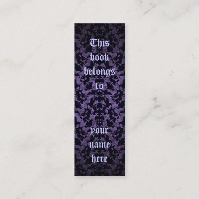 Gothic mini bookmarks or skinny business cards (Front)