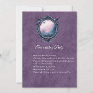 Gothic Mirror Ceramony Program Dark Academia Invitation