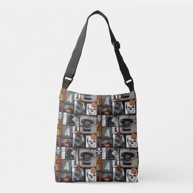 Gothic Mix Art Crossbody Bag (Front)