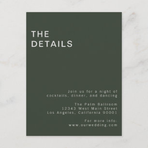 Gothic Modern Green Enclosure Card