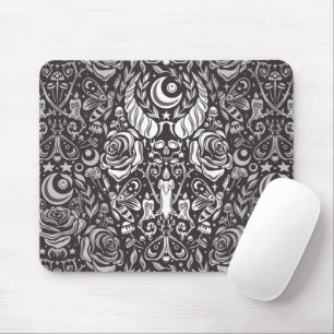 Gothic monochrome pattern mouse mat
