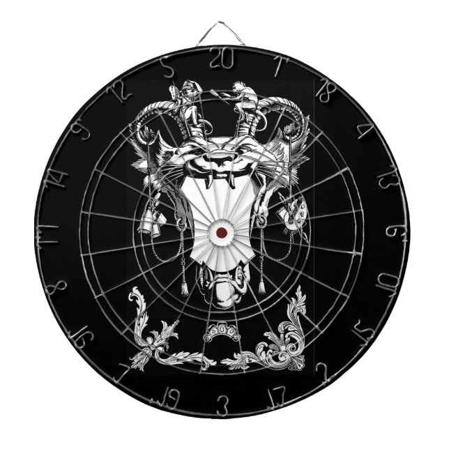 Gothic monster antique architectural decoration  dartboard (Front)