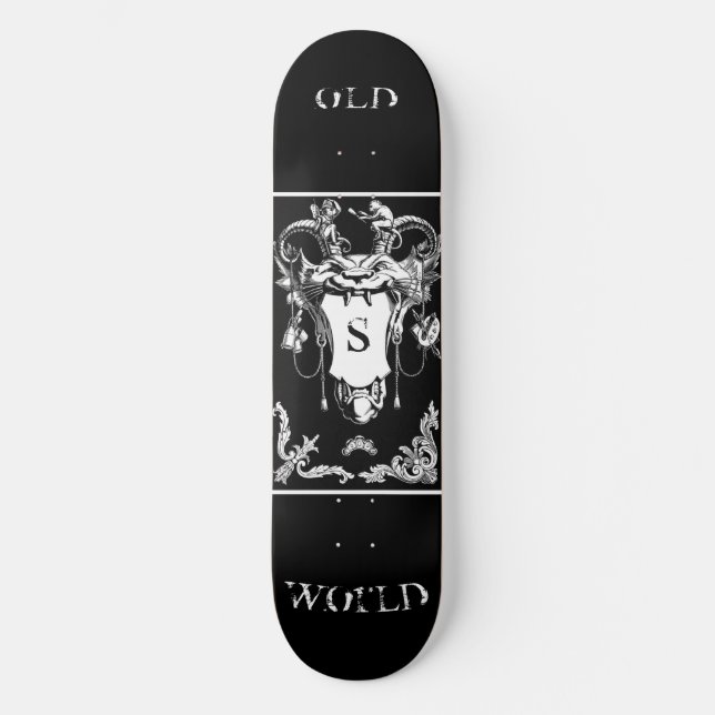 Gothic monster antique architectural decoration  skateboard (Front)