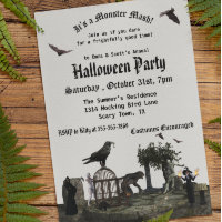 Gothic Monster Mash Halloween Witch Werewolf Mummy