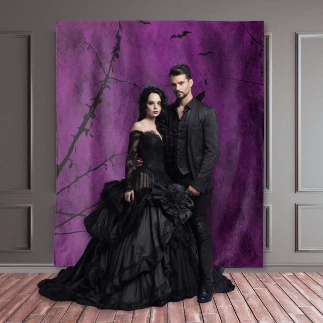 Gothic Moody Black & Purple Night Sky Tapestry (Creator Uploaded)