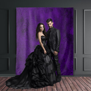 Gothic Moody Black & Purple Vintage Abstract Tapestry