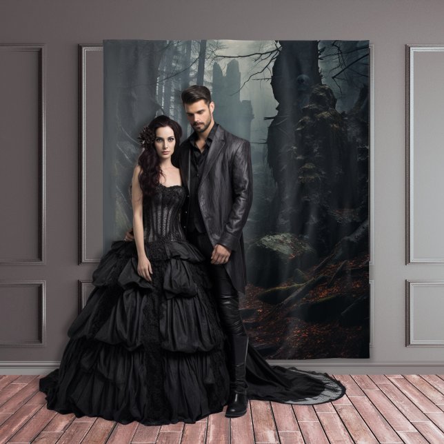 Gothic Moody Dark Forest Steps & Ruins XLarge Tapestry (Creator Uploaded)