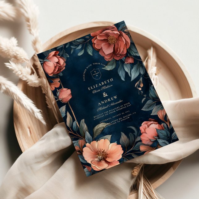 Gothic Moody Floral Wedding Invitation (Creator Uploaded)