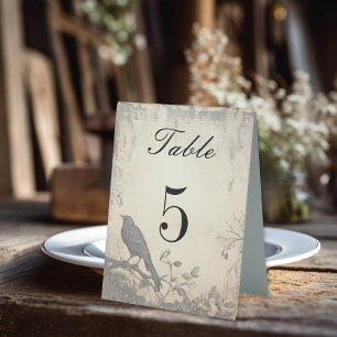 Gothic Moody Scenes Cream & Black Table Tent Sign