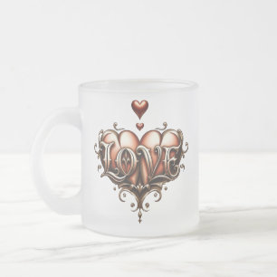 Gothic Moon –Eternal Love Beneath the Midnight Sky Frosted Glass Coffee Mug