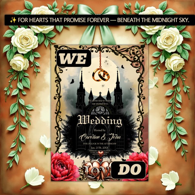 Gothic Moon –Eternal Love Beneath the Midnight Sky Invitation (Creator Uploaded)