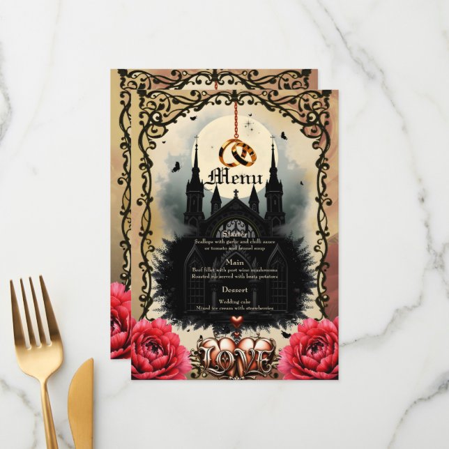Gothic Moon –Eternal Love Beneath the Midnight Sky Menu (Front/Back In Situ)