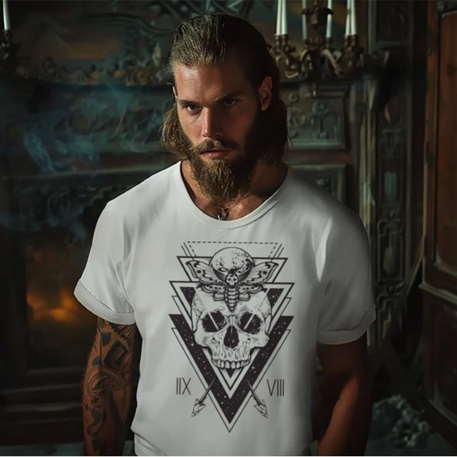 Gothic Moth & Skull T-Shirt (Creator Uploaded)