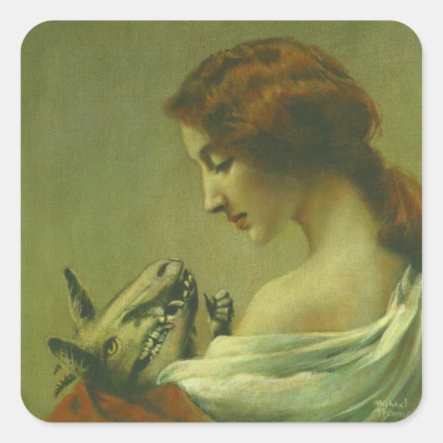 Gothic Mother and Child Surreal Sticker (Front)