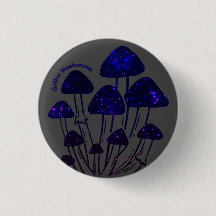 Gothic Mushrooms Button