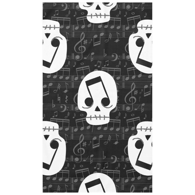 gothic music note eyes skull macabre  tablecloth (Front)