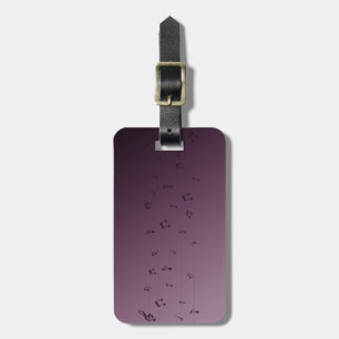 Gothic Musical Notes Luggage Tag