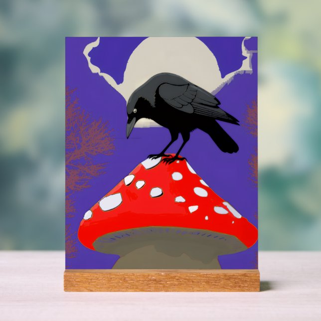 Gothic Mystic Raven Acrylic Sign (Neutral)