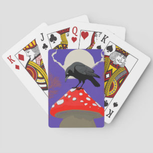 Gothic Mystic Raven Playing Cards