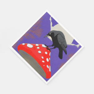 Gothic Mystical Raven Napkin