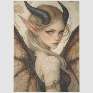 Gothic Mythological Nymph Fantasy Dragon Tissue Paper