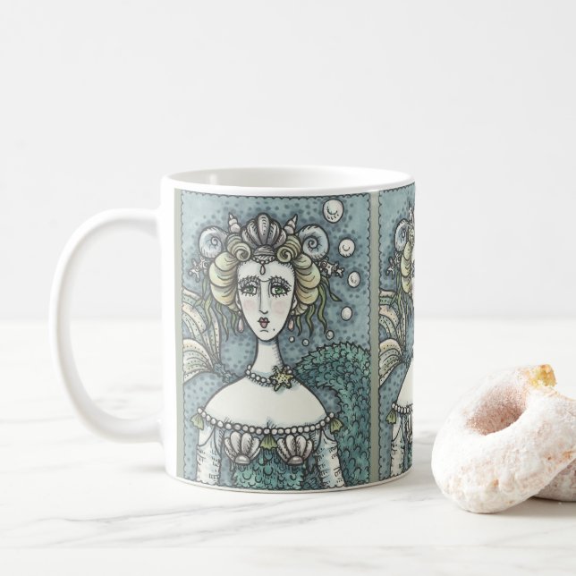 GOTHIC NEPTUNE'S MERMAID LOVER CLASSIC MUG (With Donut)