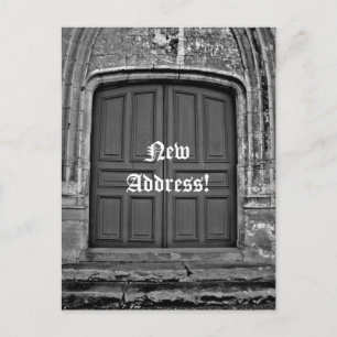 Gothic New Address Announcement Postcard