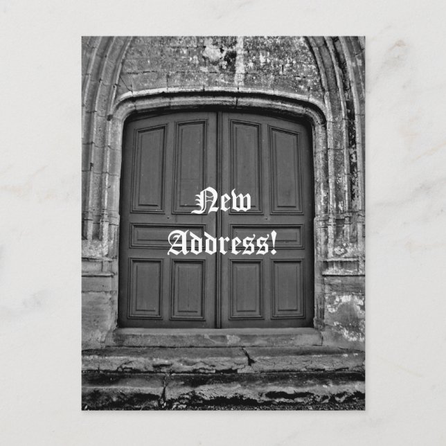 Gothic New Address Announcement Postcard (Front)