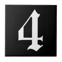 Gothic number tile