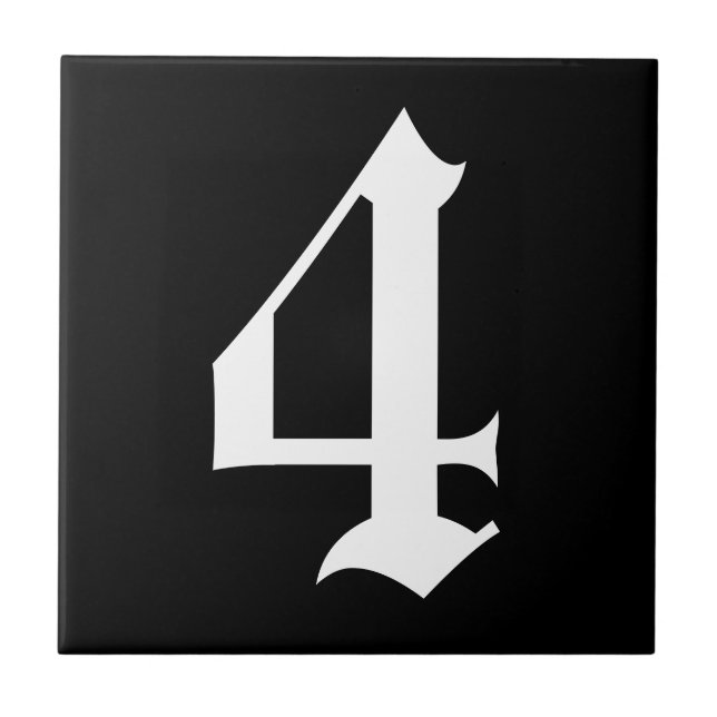 Gothic number tile (Front)