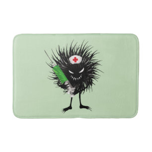 Gothic Nurse Funny Evil Creature Character Bath Mat