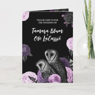 Gothic Owls Wedding  Announcement