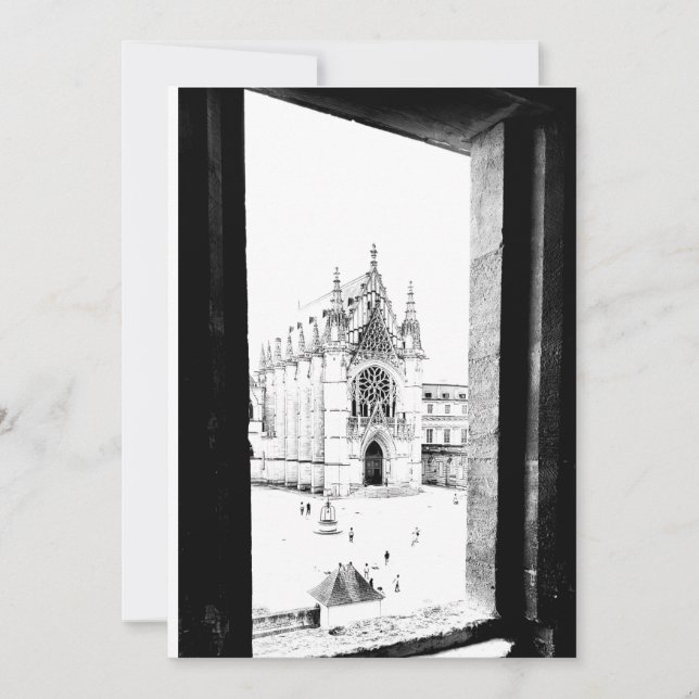 Gothic Paris. Sainte-Chapelle de Vincennes. France Thank You Card (Front)