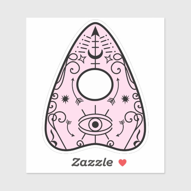 Gothic Pastel Pink Black Spirit Board Planchette (Sheet)