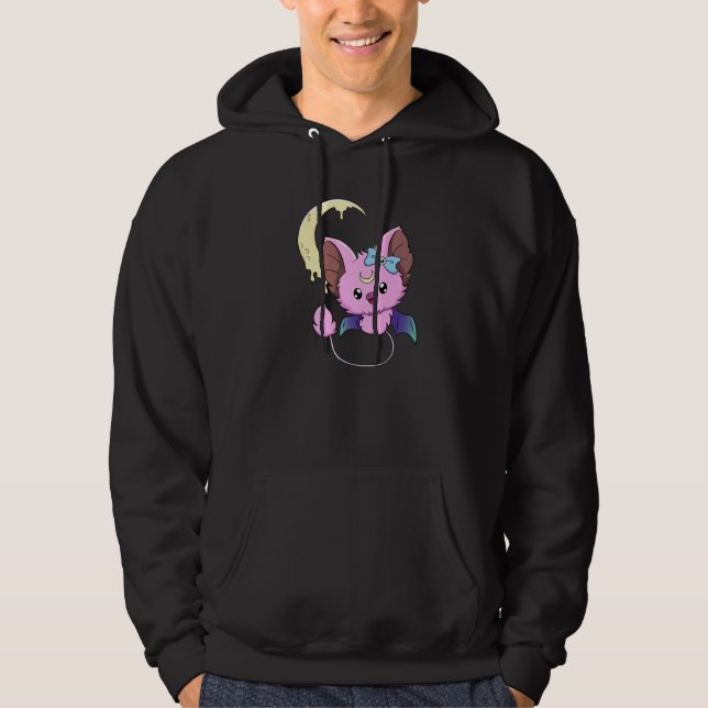 Gothic Pastel Teddy Bat Creepy Voodoo Premium_6 Hoodie (Front)