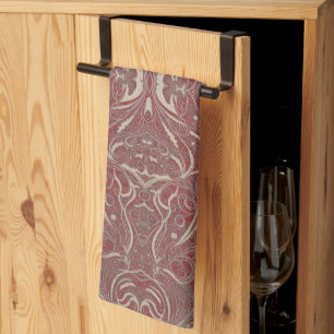Gothic Pattern Red Kitchen Towel