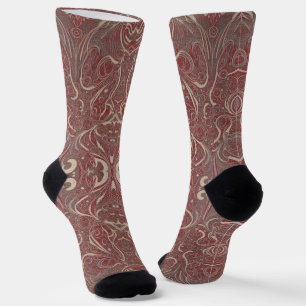Gothic Pattern Red Socks