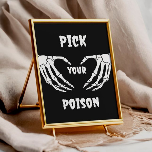 Gothic Pick Your Poison Halloween Baby Shower Card (Creator Uploaded)