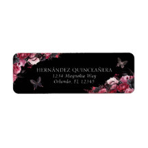 Gothic Pink Red & Black Moody Quinceañera