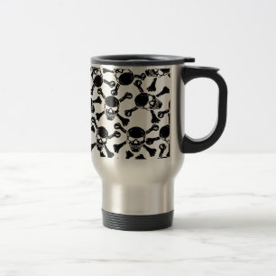 Gothic Pirate Skulls & Crossbones Travel Mug