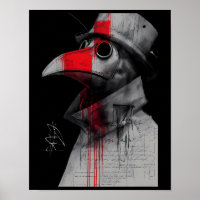 Gothic Plague Doctor Trash Polka Poster