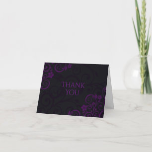 Gothic Plum Purple Thank You Cards