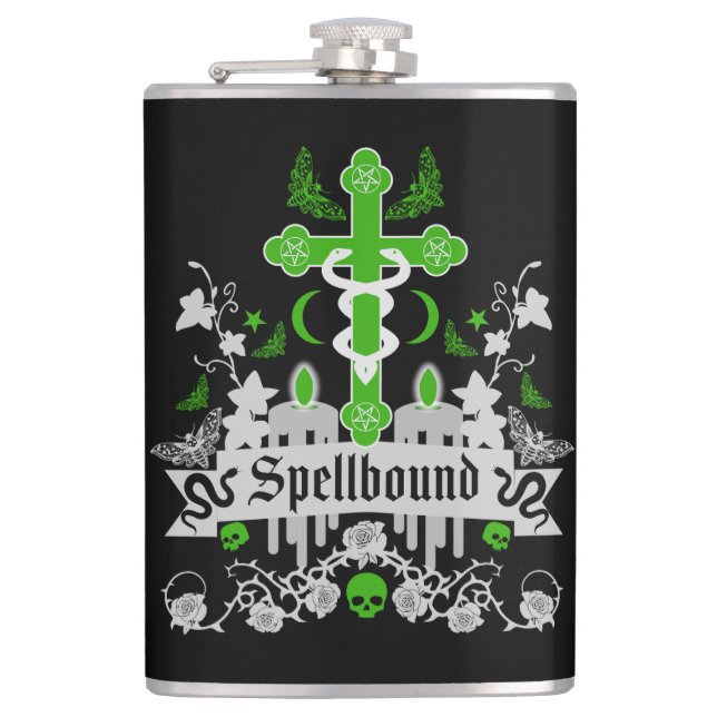 Gothic Post Punk Fashion Accessories Hip Flask (Front)