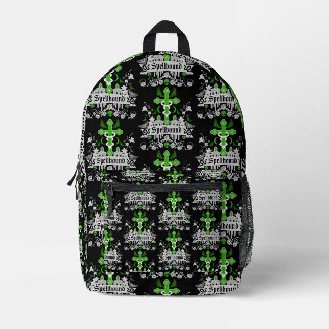 Gothic Post Punk Fashion Accessories Printed Backpack (Front)
