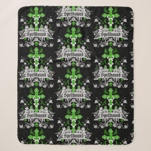 Gothic Post Punk Fashion Accessories Sherpa Blanket