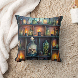 Gothic Potion Bottles – Dark Apothecary Cushion